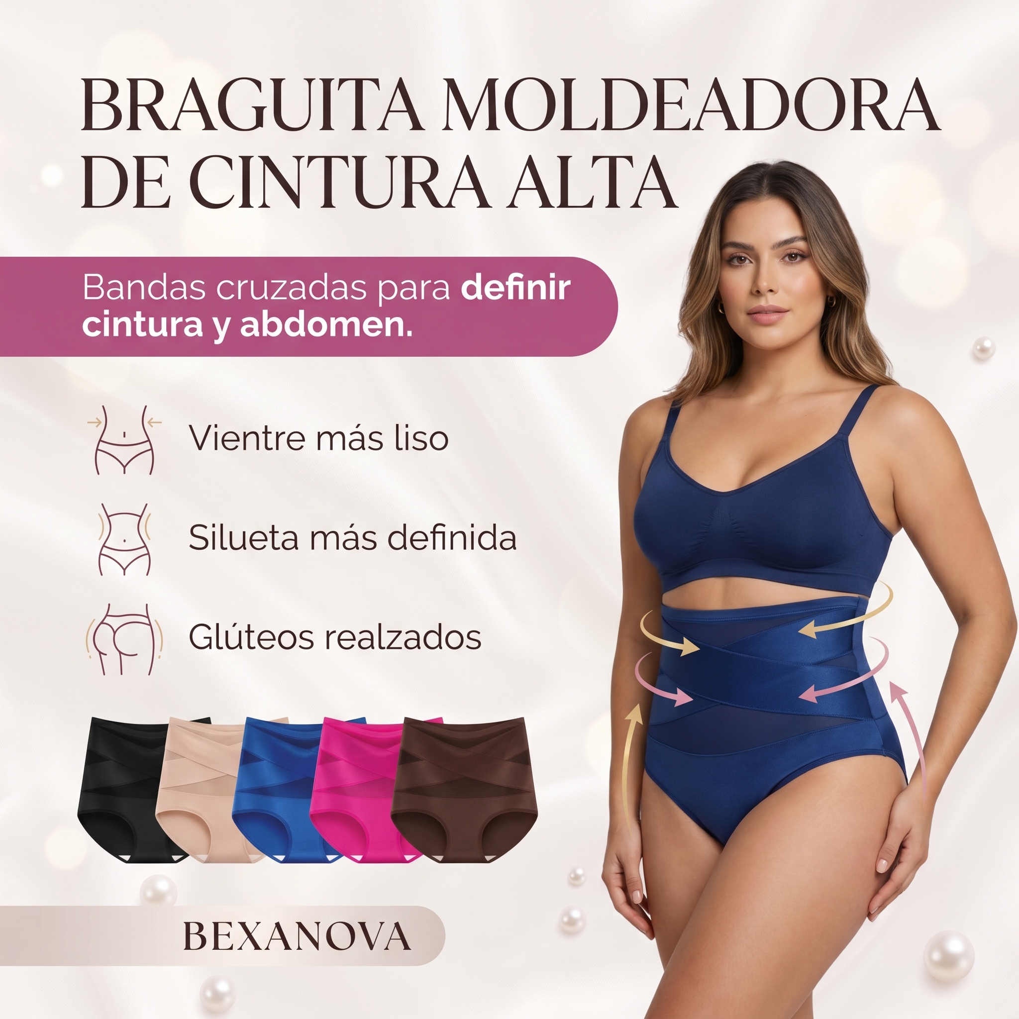 Braguita moldeadora de cintura alta.