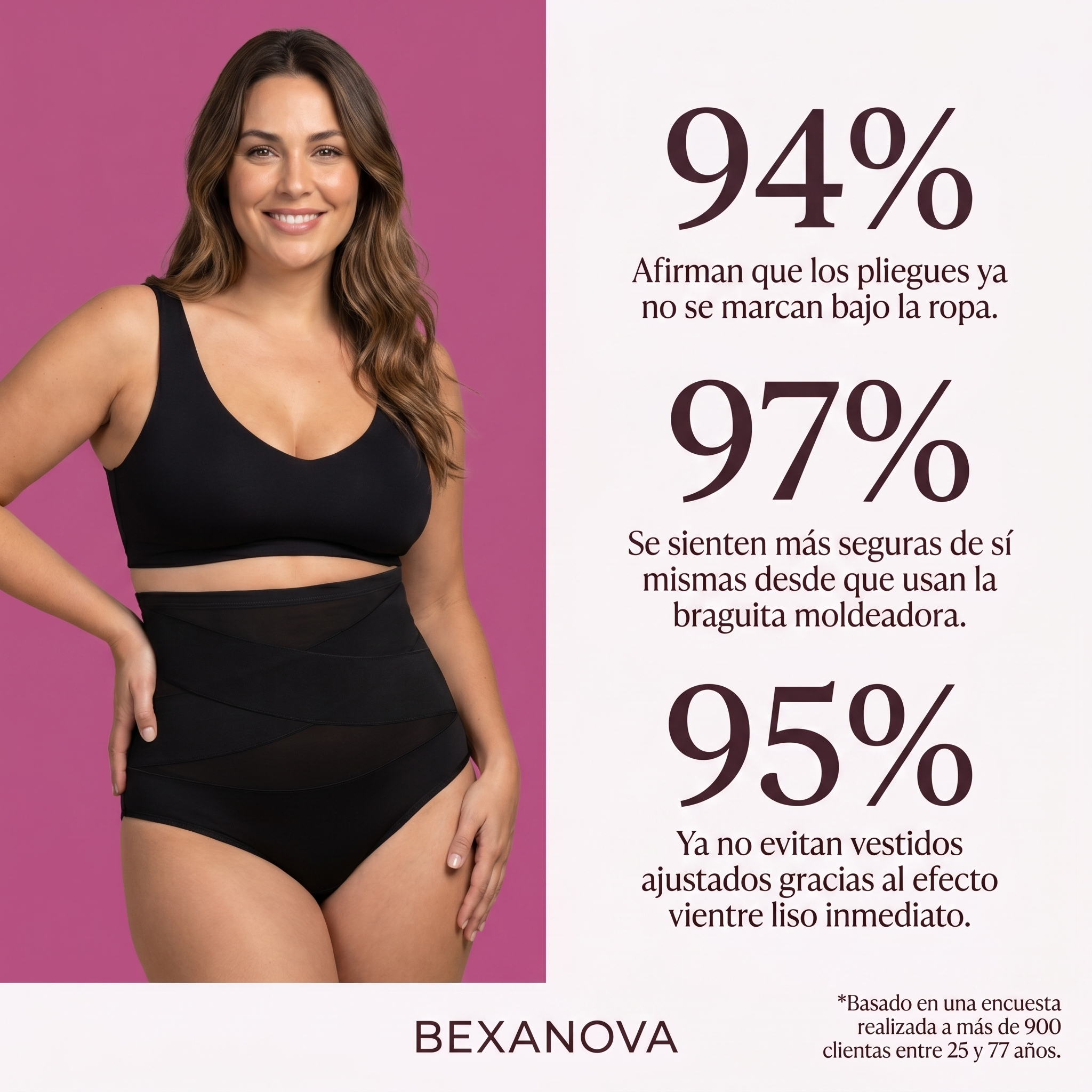 Braguita moldeadora de cintura alta.