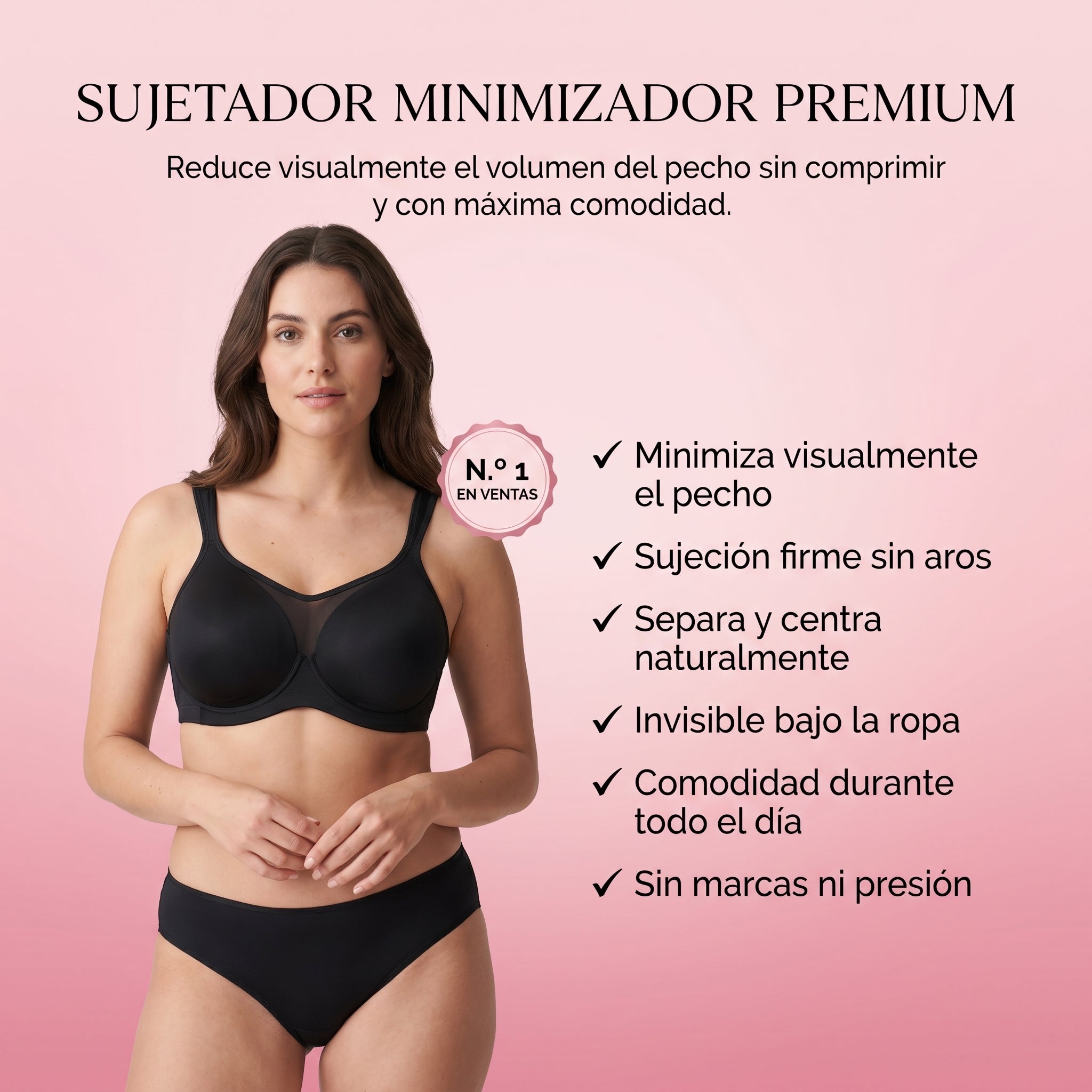Sujetador Minimizador Invisible